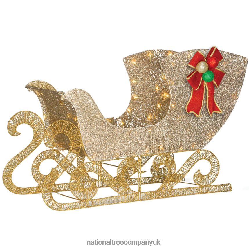 decoration | National Tree Company 38in Santas Sleigh with LED Lights F2L4F607